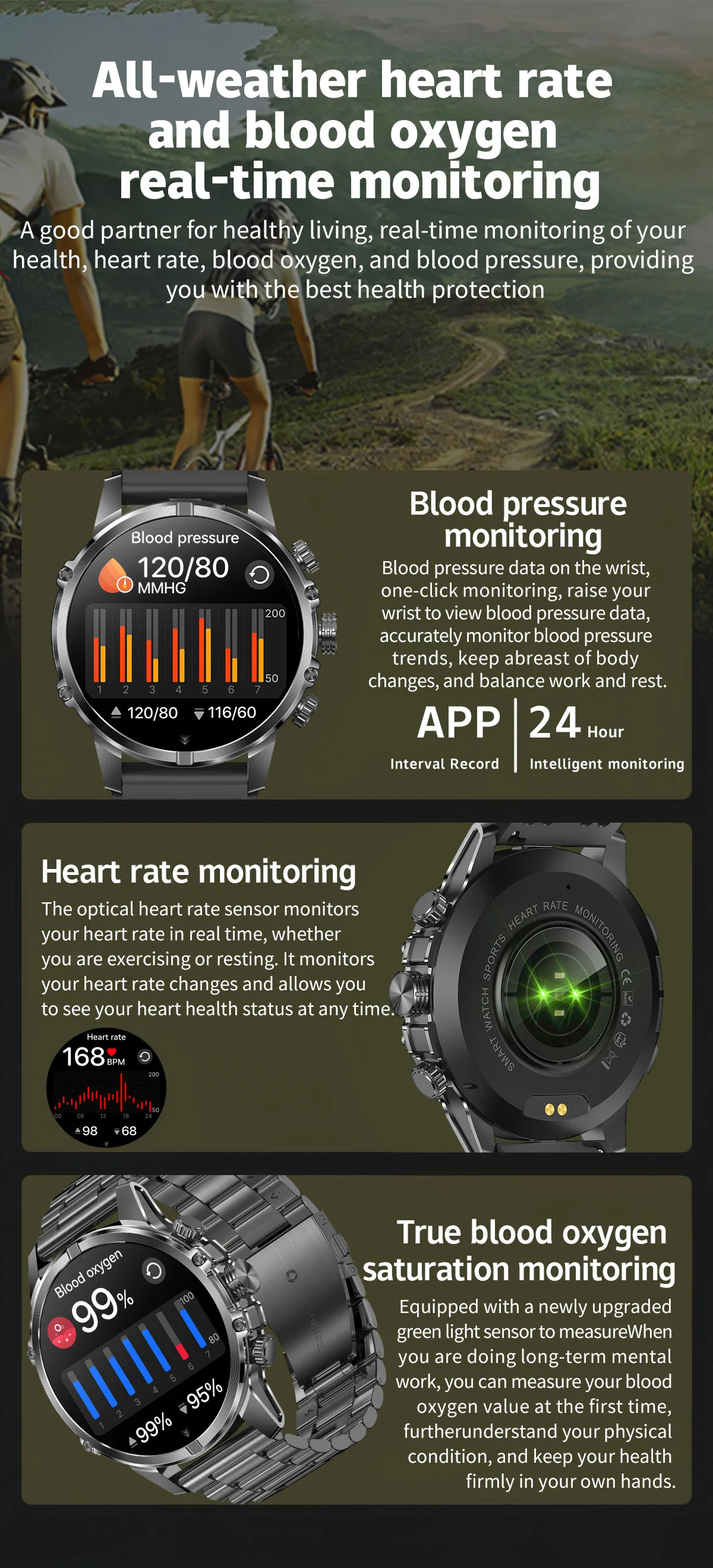 Luxury Vositone VO543 - 1.75" AMOLED display smartwatch for business leaders