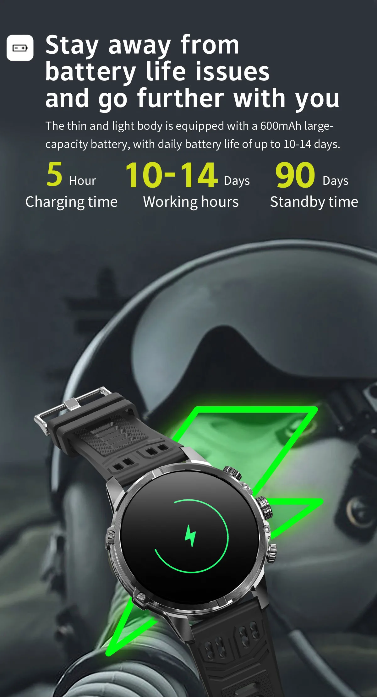 Vositone VO543 smartwatch - Professional AMOLED screen with team management