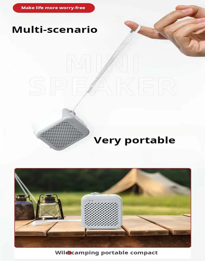 Hand holding the sleek Vositone M1 Mini Wireless Speaker