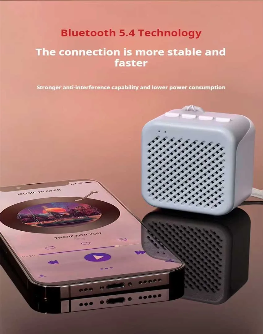 Hand holding the sleek Vositone M1 Mini Wireless Speaker