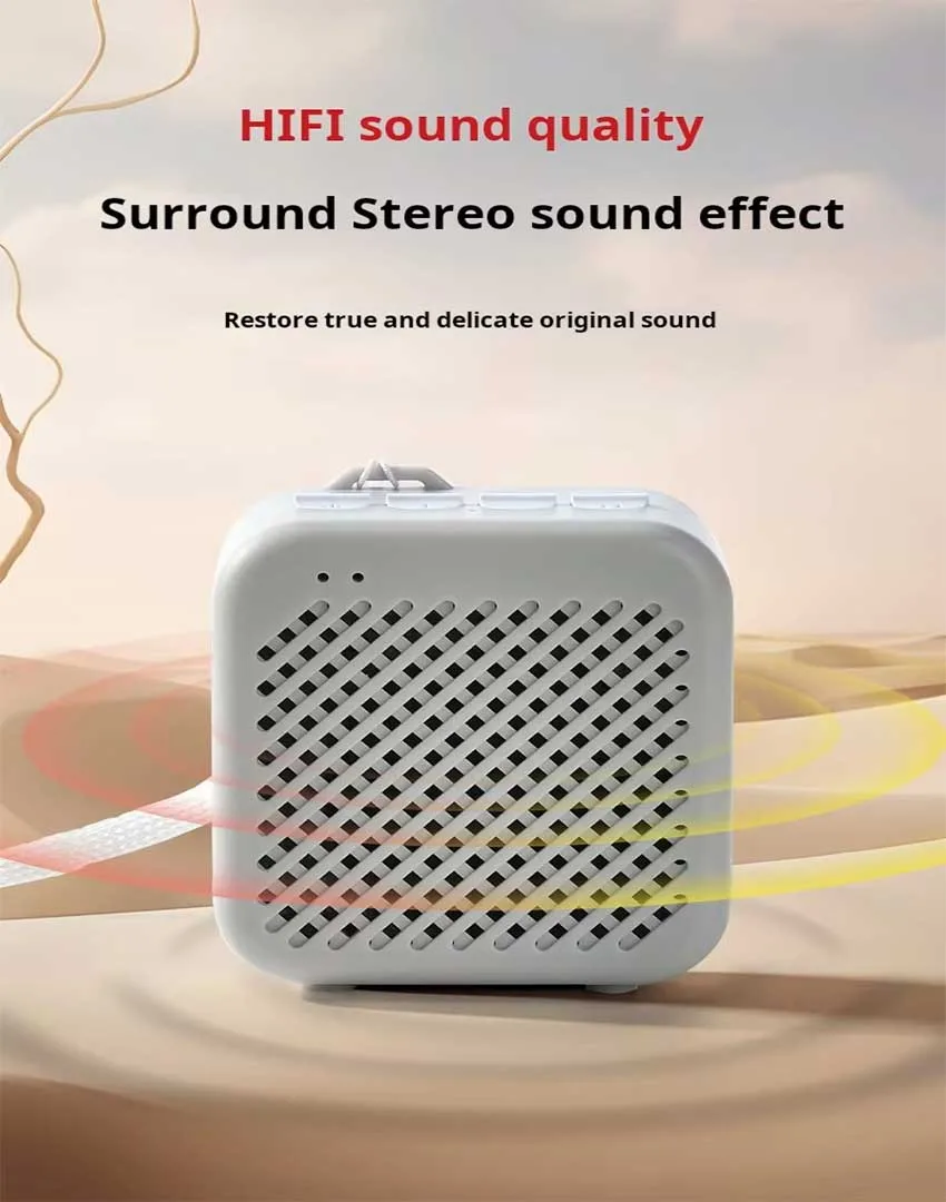 Hand holding the sleek Vositone M1 Mini Wireless Speaker
