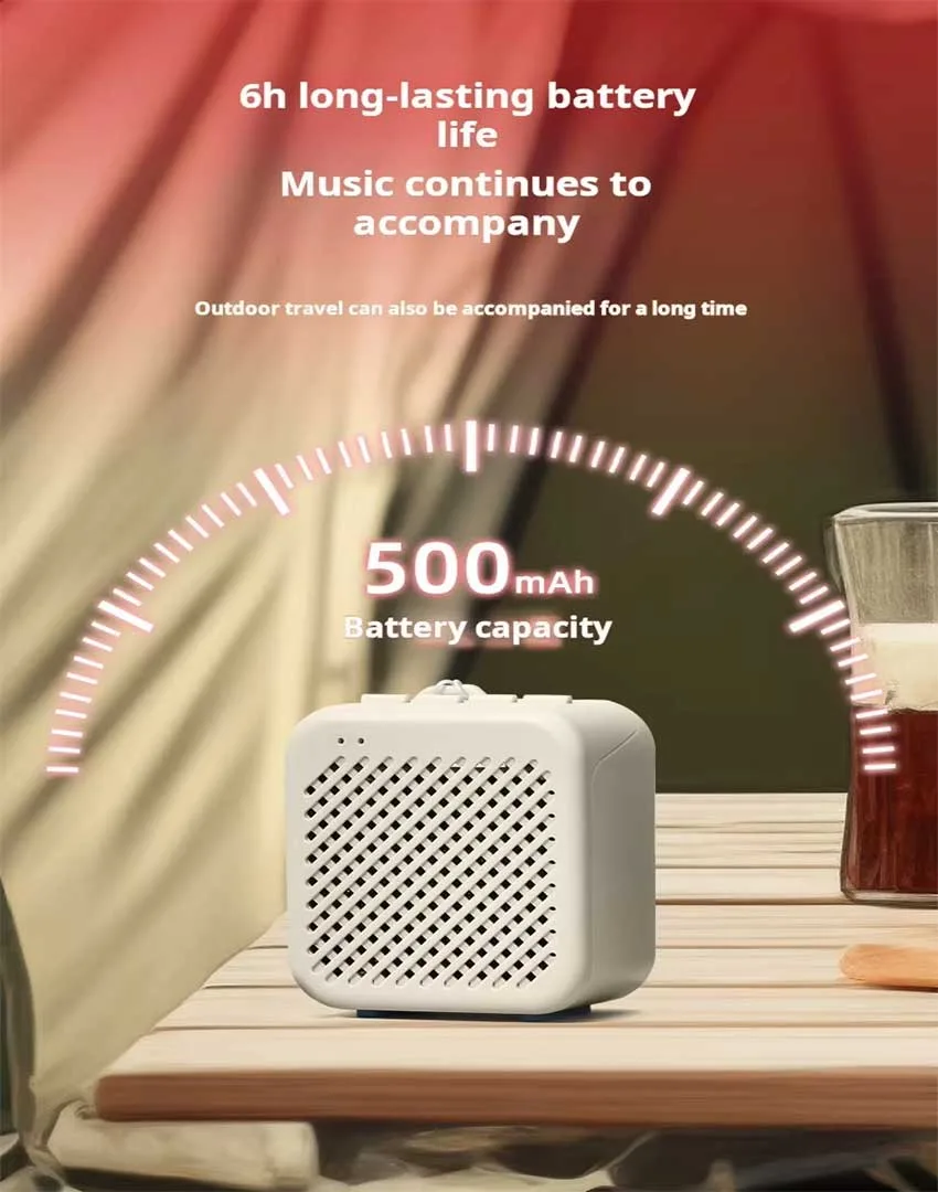 Hand holding the sleek Vositone M1 Mini Wireless Speaker