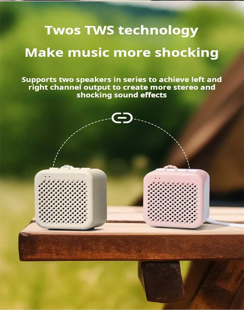 Hand holding the sleek Vositone M1 Mini Wireless Speaker