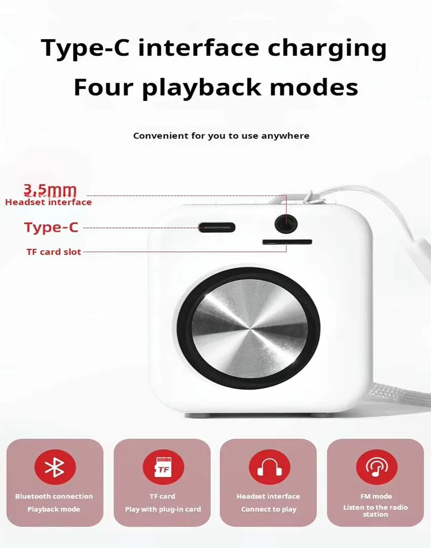 Hand holding the sleek Vositone M1 Mini Wireless Speaker