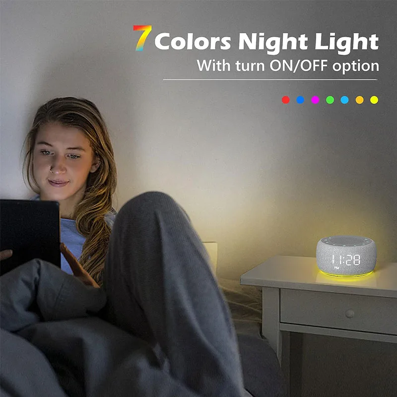 Sleep Master: White Noise Machine with Smart Alarm & Mood Lighting