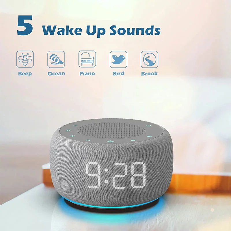 Sleep Master: White Noise Machine with Smart Alarm & Mood Lighting