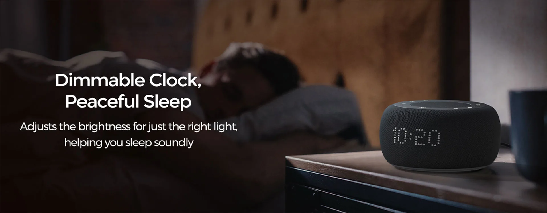 Vositone SM2501 Rechargeable 3-in-1 Sleep System: Bluetooth Speaker, 30 Soothing Sounds & Sunrise Alarm for Adults