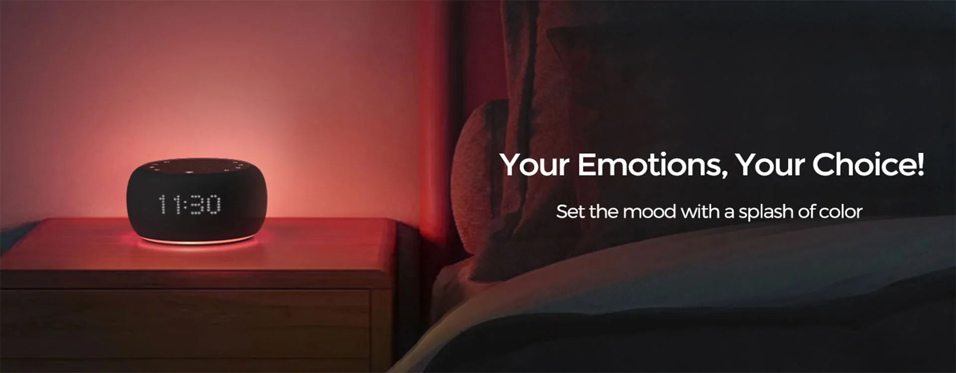 Vositone SM2501 Rechargeable 3-in-1 Sleep System: Bluetooth Speaker, 30 Soothing Sounds & Sunrise Alarm for Adults