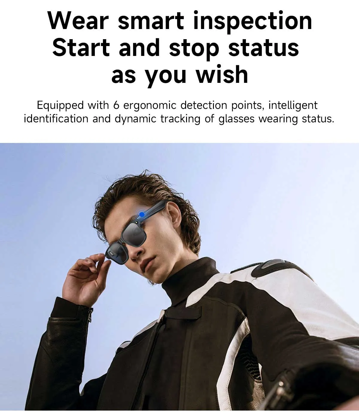 168hr standby Vositone V306 glasses in travel charging case