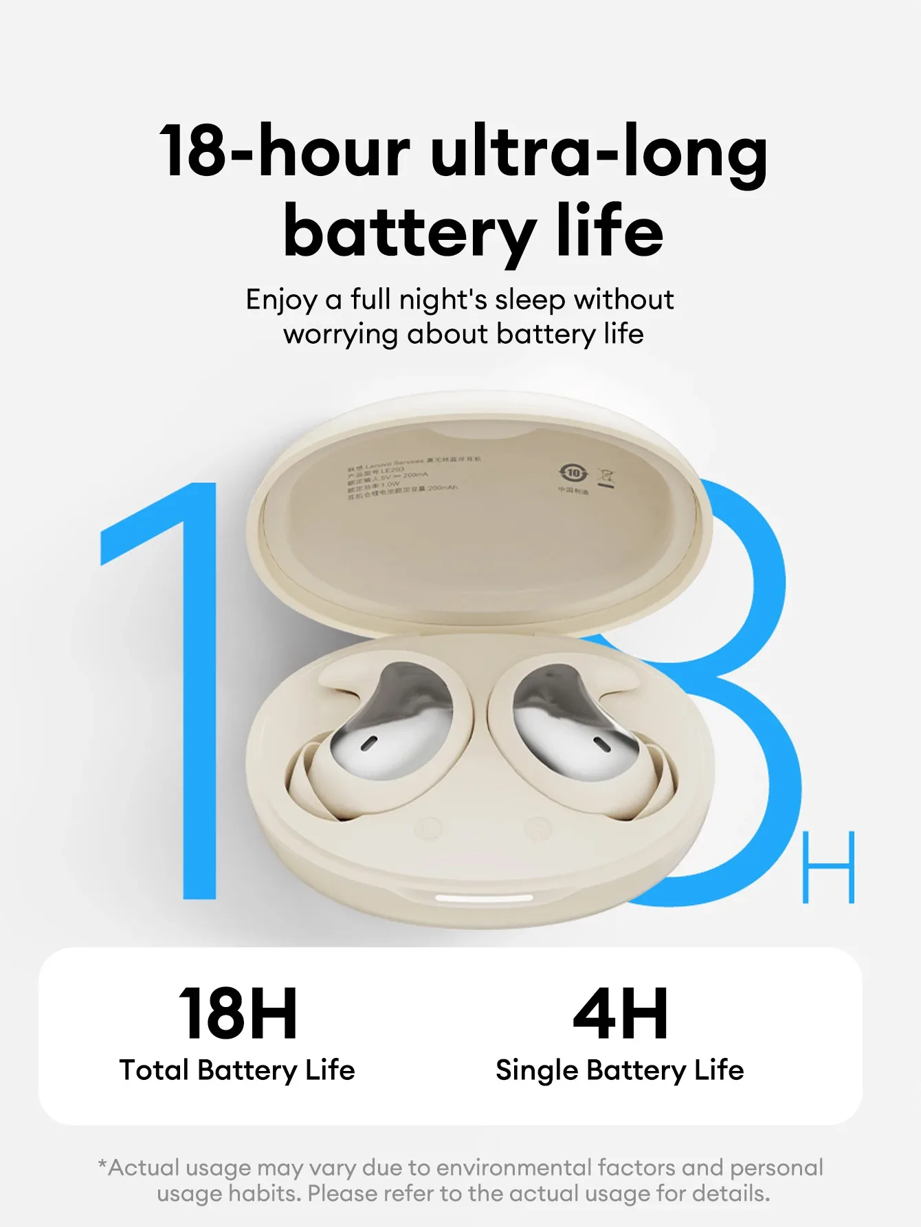 V83 wireless earbuds with long battery life