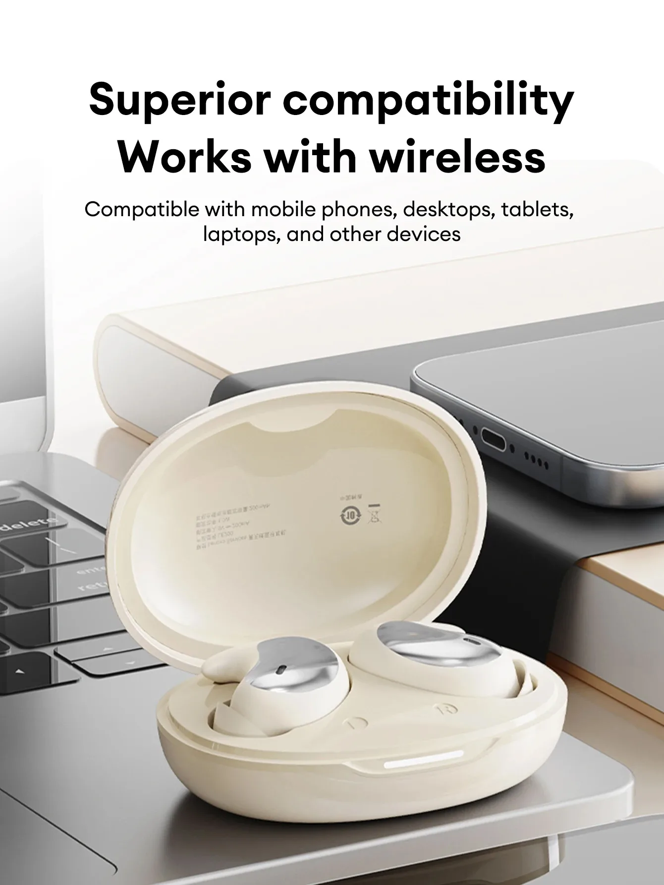 Wireless earbuds with comfortable silicone ear tips