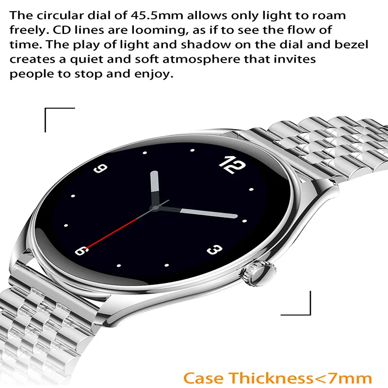VO539 Ultra-Thin Waterproof Smartwatch, AMOLED Display, Health Monitoring