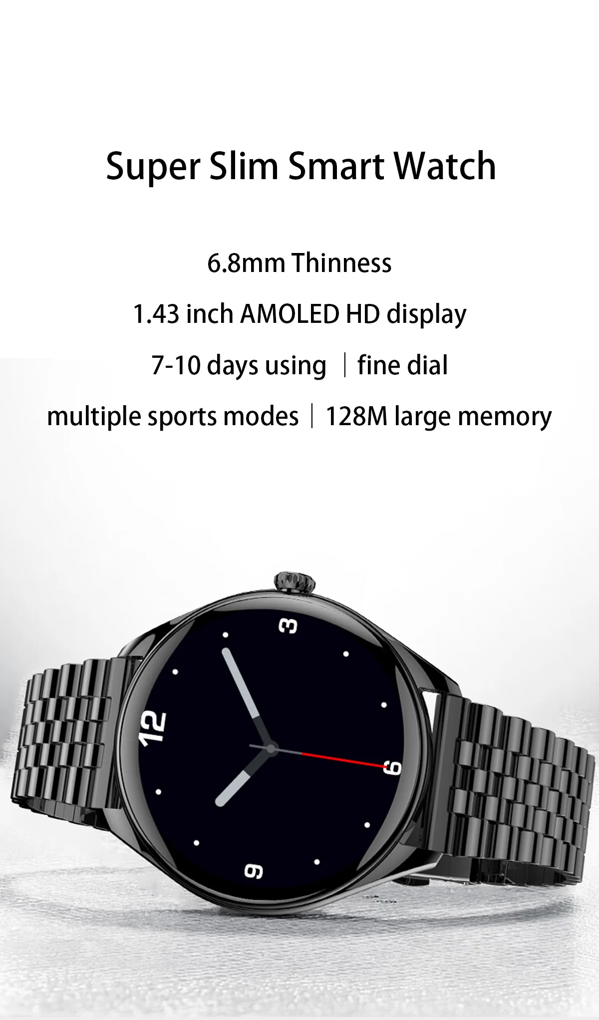Vositone VO539 - AMOLED smartwatch with ultra-sharp 1.43" display