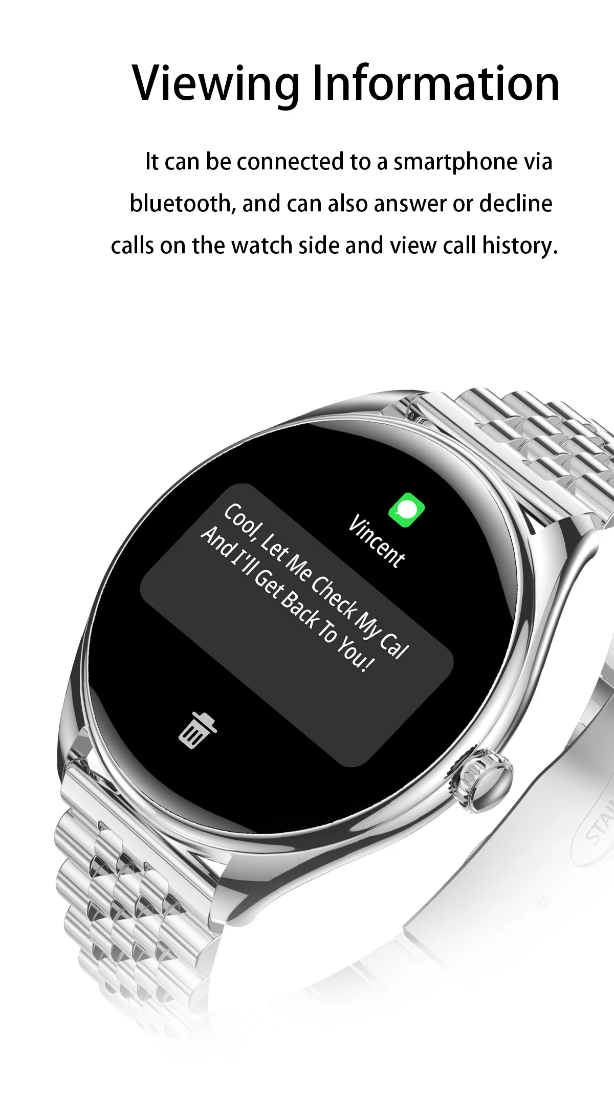 Vositone VO539 - Fashion leader's smartwatch with vivid 1.43" AMOLED display