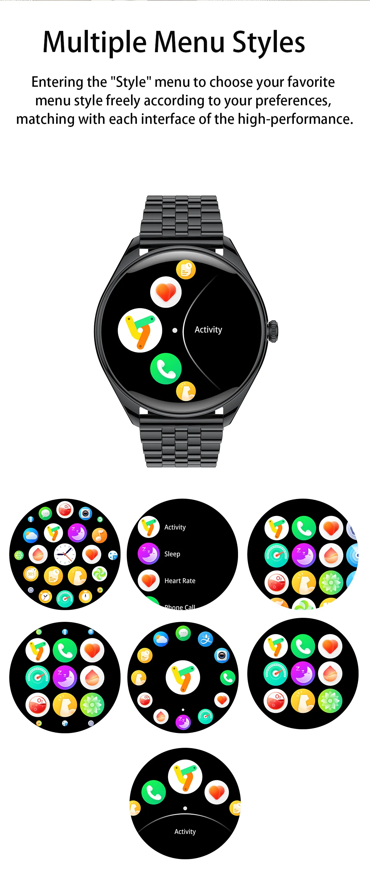 Vositone VO539 smartwatch - AMOLED display with always-on fashion style