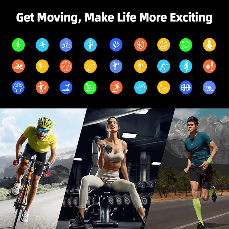 VO547 Ultra-Thin Waterproof Smartwatch, AMOLED Display, Health Monitoring