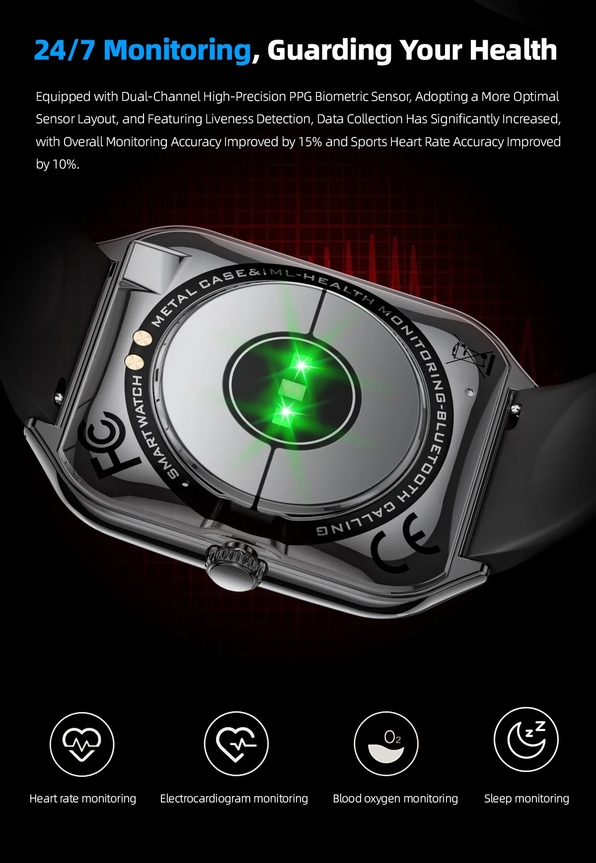 Vositone VO547 smartwatch - Fashion screen with flight mode switching