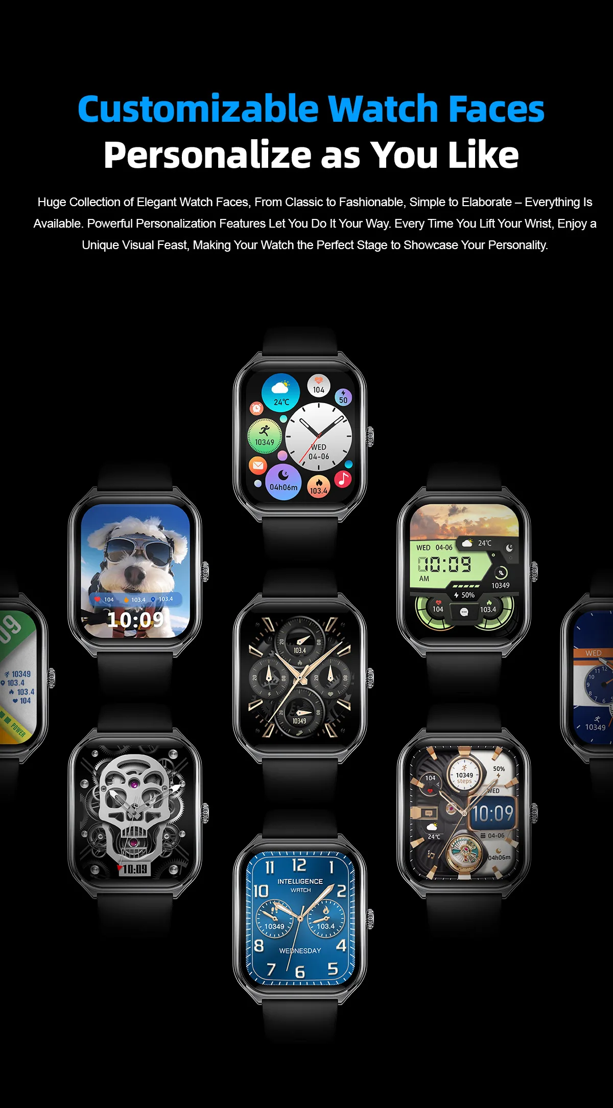Vositone VO547 smartwatch - AMOLED clarity meets fashion elegance