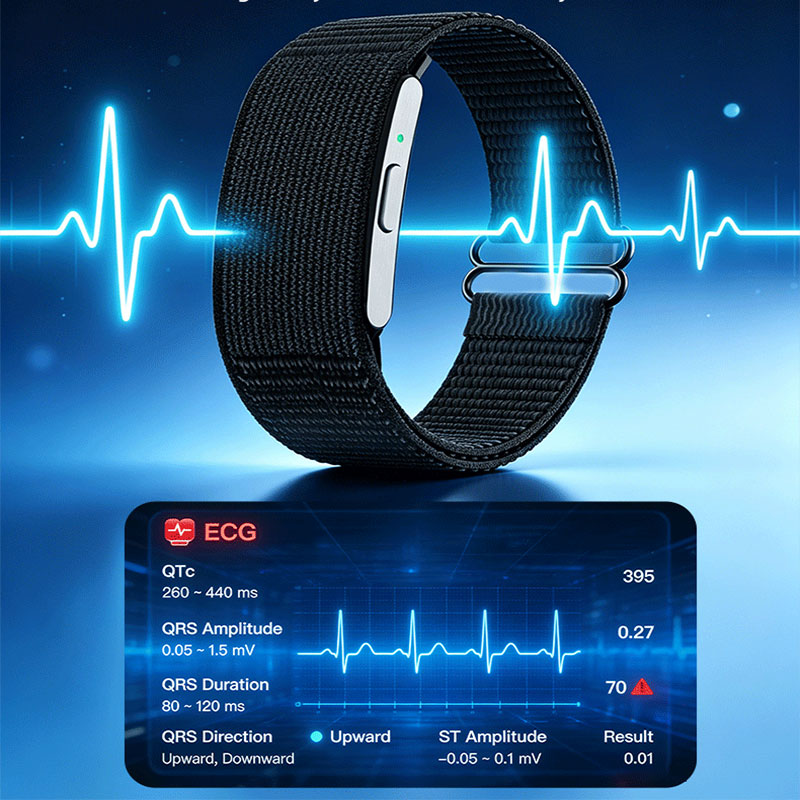 VN107ECG Screenless Fitness Wristband – ECG Heart Rate Monitor & Activity Tracker