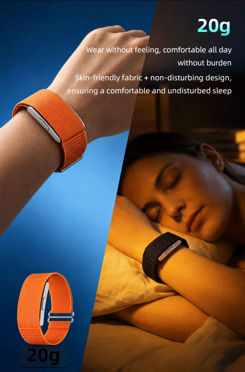 Vositone VN107ECG screenless sleep tracking band worn at night
