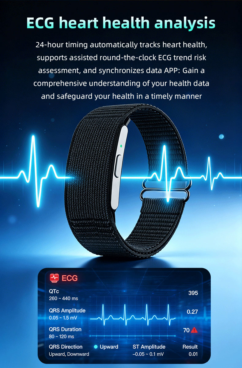 Vositone VN107ECG screenless wristband ECG heart monitoring function demonstration
