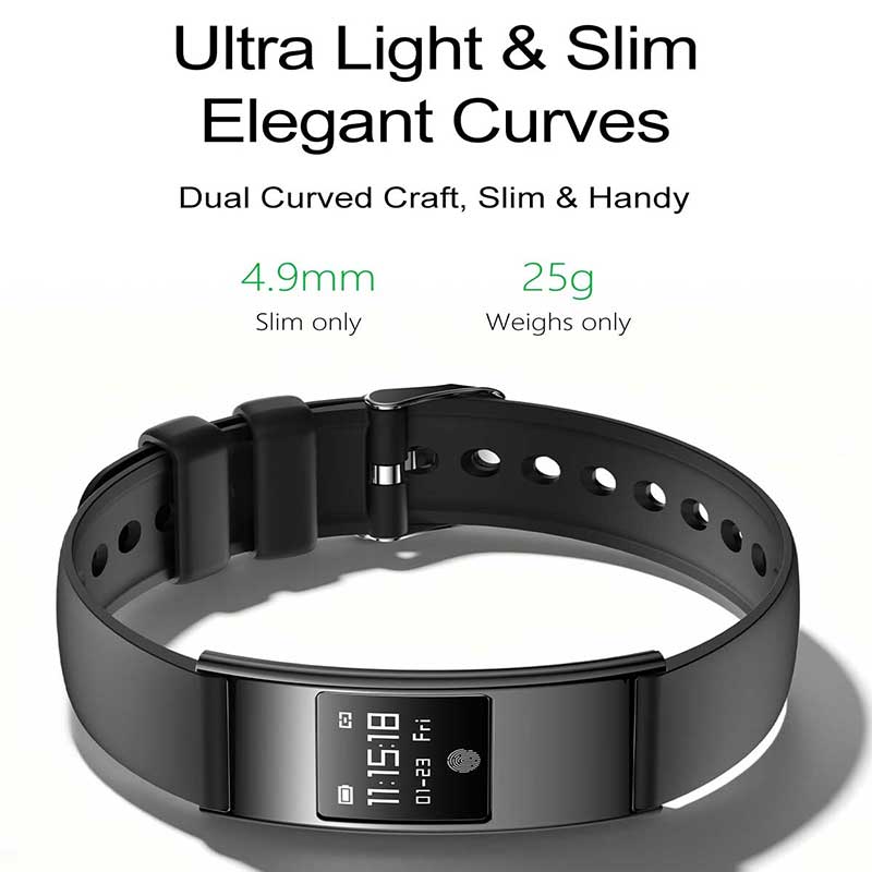 VX02 Ultra‑Thin Waterproof Smart Band