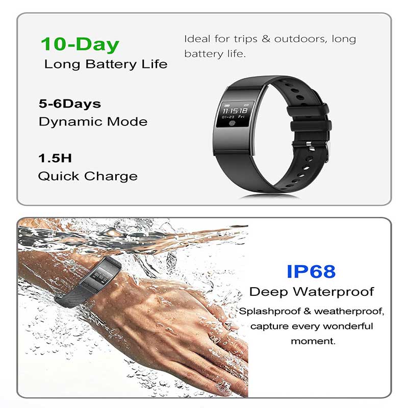 VX02 Ultra‑Thin Waterproof Smart Band